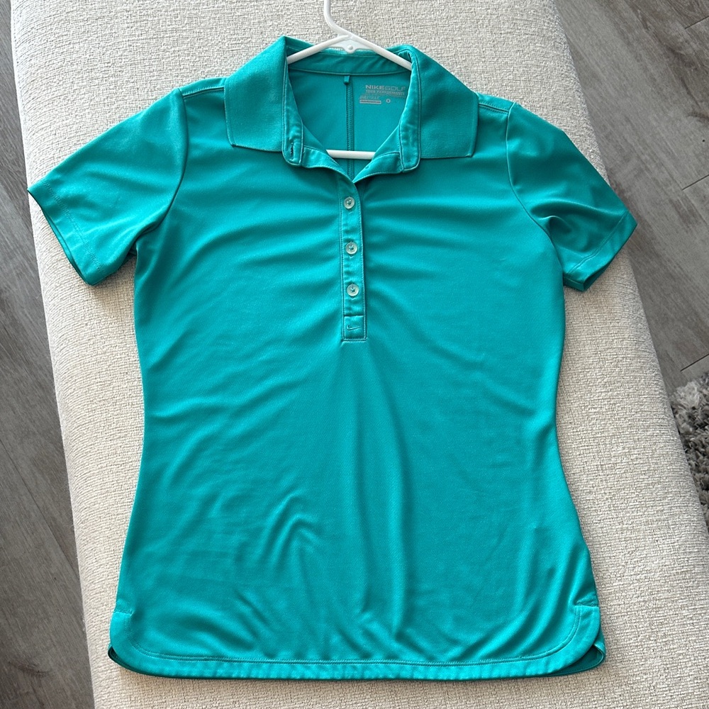 Nike Women's Teal Button Down Shirt